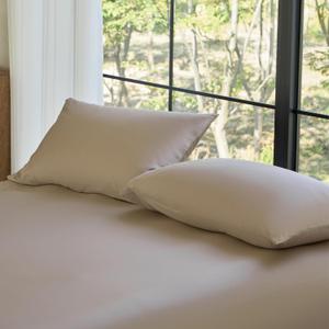 DOZ Pillowcase Set, 100% Viscose derived from Bamboo, Organically Grown, Buttery Soft, Silky, Breathable, Cooling, Oeko-TEX, High GSM, 2-Pack, Envelope Closure (King, Dune)