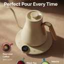 INTASTING Gooseneck Electric Kettle, 1 Temperature Control, Stainless Steel Inner, Quick Heating, for Pour Over Coffee, Brew Tea, Boil Hot Water, 1500W/0.9L (Morandi White)