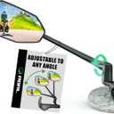 RBRL Bicycle Mirror, Aluminum Alloy Bike Mirror Handlebar Mount, Anti-shake & Break-proof, Foldable HD Real Glass Rotatable Ebike Accessories, Bike Rear View Mirror for Ebike Scooter (Left)