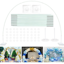 TEKXYZ Balloon Arch Stand Kit, 10FT Wide & 7.5FT High Adjustable Balloon Arch Frame, Ideal For Party Decorations, Not Include Balloons