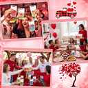 60 Set Valentines Drink Pouches with Straw 17 oz Hearts Plastic Drink Pouches for Adults Alcohol Clear Reclosable Juice Beverage Bag for Valentine's Day Wedding Birthday Party Supplies(Heart)