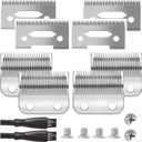 4 Pack Professional Replacement Clipper Blades,Precision 2 Holes Adjustable Hair Clipper Parts Blade for 5-Star Senior, Magic Clip, Reflections Senior