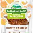 Cascadian Farm Organic Honey Cashew Granola, Protein Granola, Non-GMO, Resealable Pouch, 9 oz 3Pcs BB 14 Dec 2025