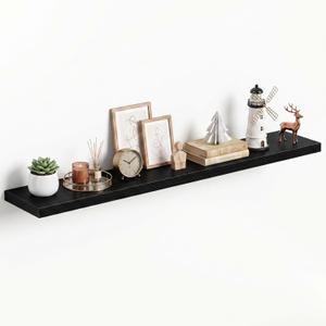 Dreamland 55Inch Black Floating Shelves 10" Deep Wall Mounted Set of 1