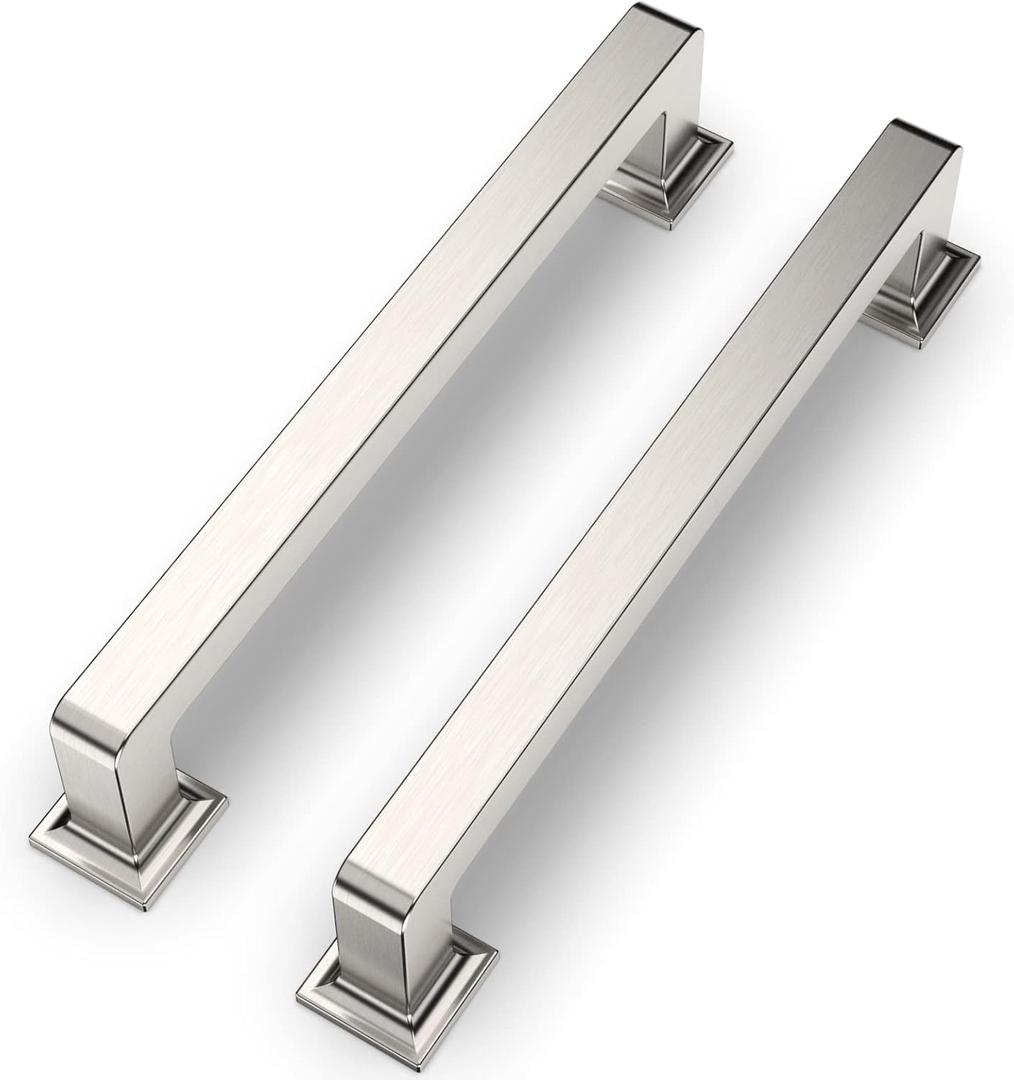 10 Pack 5 Inch(128mm) Kitchen Cabinet Handles Brushed Satin Nickel Cabinet Pulls Kitchen Cabinet Hardware Drawer Pulls for Dresser Cupboard Wardrobe
