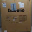 Babelio Metal Auto Close Baby Gate PressGuard P7, 29"-55" Wide Extra Wide Pet Gate for The House and Doorways, Pressure Mounted Walk Thru Child Gate with Door, Brown Wood Pattern