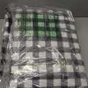 Vinyl Tablecloth with Flannel Backing-6 Pack Black & White 60x120 Inch Waterproof Plastic Table Cloth-Wipeable Heavy Duty Oilcloth Rectangle 8 Foot Protector for Picnic Party Camping Dining
