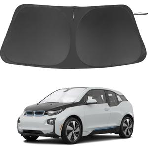 Windshield Sun Shade Custom Fit for 2014-2022 BMW i3 Accessories Foldable Sunshade Sun Blocker Protect Car from Sun Rays & Heat Damage Keep Car Cooler