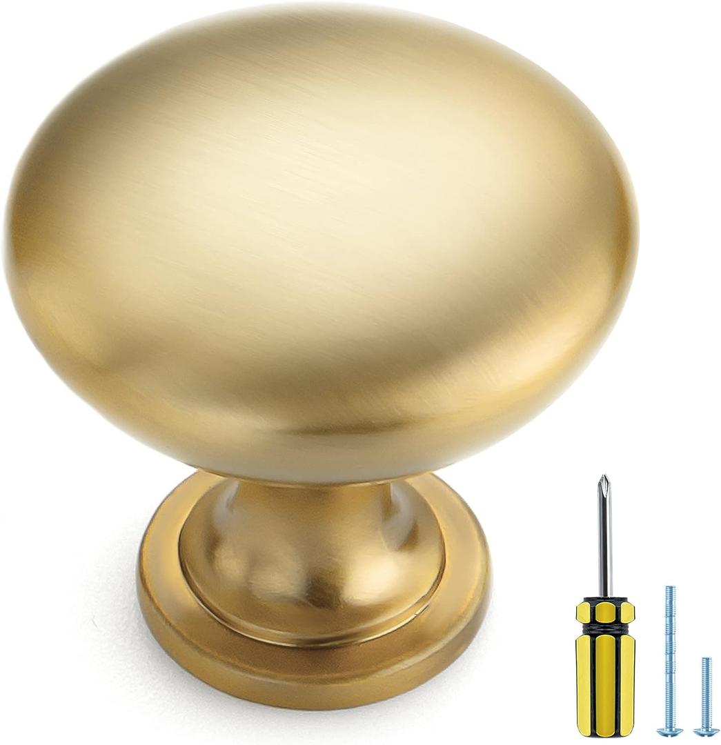 Ravinte 30 Pack Gold Cabinet Hardware Zinc Cabinet Door Knobs Drawer Knobs Kitchen Cabinet Knobs Gold Dresser Drawer Handles Brushed Brass Drawer Pulls