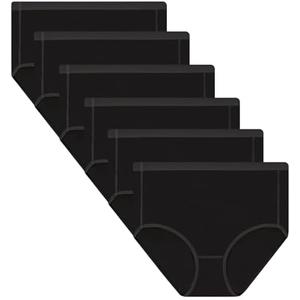 POUDEW Women's Breathable Viscose High Waisted No Show Full Coverage Briefs Underwear Panties, Pack of 6 Large