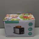 Toaster 2 Slice Wide Slot Toaster Best Rated Prime Displav Smart Toasters with LCD Digital Countdown Timer and Bagel/Defrost/Cancel/Reheat Function (Black)