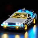 Kyglaring LED Light Kit Compatible with Lego Back to The Future Time Machine 10300 Building Set - Upgraded Movie Sound & Remote Control & Multi-Mode Dimming (Lights Only)