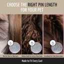 Tauro Pro Line Deshedding Slicker Brush for Dogs & Cats, Soft Pins for Gentle Dematting & Detangling, Grooming Tool for Long & Dense Coats, Ideal for German Shepherds, Non-Slip, Pink, Small Size (S)