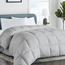 COHOME Oversized Queen Comforter - Down Alternative Duvet Insert with Anti-Clump Tech & 8 Tabs, All-Season Reversible Luxury Hotel Bedding - Gifts for Women/Men, Light Grey 98"x98"