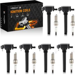 maXpeedingrods Set of 6 Ignition Coil Pack and Iridium Spark Plugs Fit for Jeep Grand Cherokee Wrangler, for Dodge Journey Avenger Charger, for Chrysler RAM VW, Ignition Coil Kit Replaces UF648 C1791