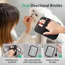 2 Pcs Static Pet Hair Removal Gloves, Reusable Electrostatic Pet Cat Dog Hair Remover Grooming Gloves,Pet Hair Remover Brush for Couch, Carpet, Furniture, Clothes & Car Interior