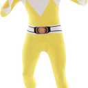 Morphsuits Power Ranger Costume Adult, Power Rangers Costume Adult Men, Power Ranger Costume Adult Woman (Medium, Yellow)