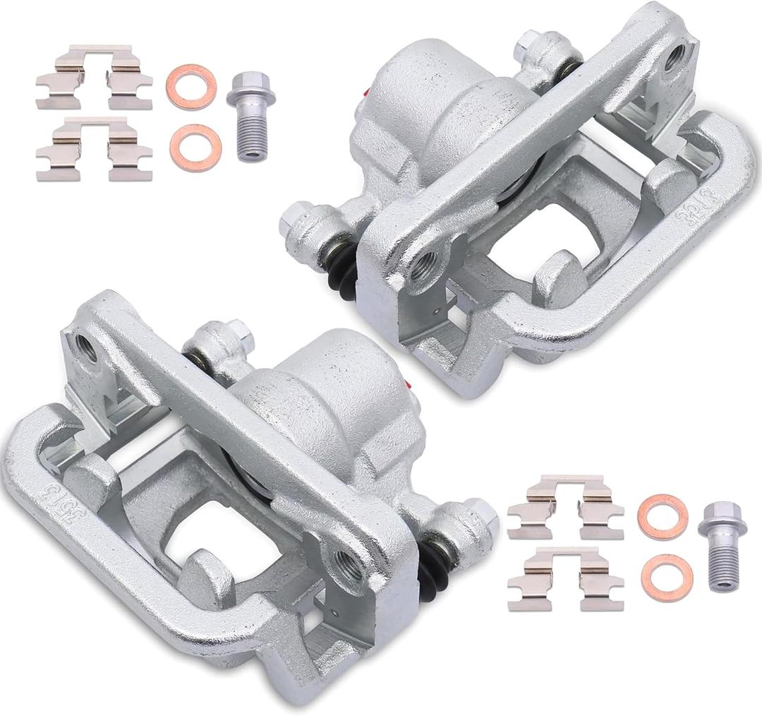 2PCS Rear Disc Brake Caliper Assembly w/Bracket Compatible for 2002-2018 Nissan Altima / 2003-2008 Nissan Maxima / 2019-2021 Maxima 19-B2780A 19-B2781A