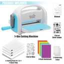 Manual Die Cutting Machine for Paper Carft, Embossing Machine kit for Beginner,6inch openning (Blue)