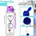 Nurse Tumblers Gift Bulk 17 oz Plastic Sports Water Bottles Nurse Week Appreciation Cups Thank You Gifts for Nursing Medical Assistant Student Graduation Hospital Staff