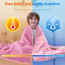 anfie Weighted Blanket Kids(36"x48" 5lbs) Weighted Blanket Cooling Blanket for Sleeping,Throw Size Breathable Blanket with Premium Glass Bead(Pink)