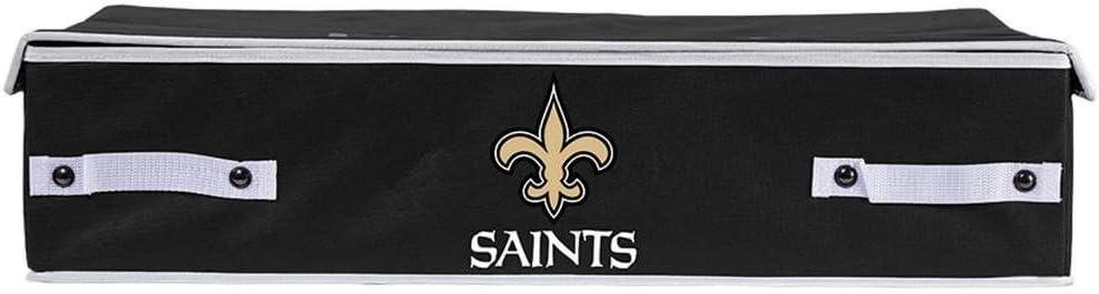 Franklin Sports NFL New Orleans Saints Under The Bed Storage Bins - Large, 26 x 18 x 6 - Inch, Pack 7