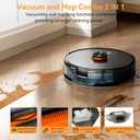 Robot Vacuum Mop with dToF Laser Navigation, 10,000 Pa Suction, Smart Mapping, Robotic Vacuums for Pet Hair, Hard Floors & Carpets