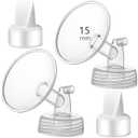 Momstouch 15mm Flange and Duckbill Valve Compatible with Spectra S1 S2 9 Plus Breastpump Replacement to Spectra Pump Parts, Not Original, Replace Accessories.