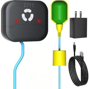 Sump Pump Alarm, Float Switch Water Level Detector, 90dB Siren, LED Strobe, IP44 Waterproof, Easy-Install, Prevents Water Damage in Basement, Septic Tank, Water Tank (WLA-Z1) (Non-WiFi Version)