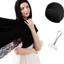 Viscose & Cotton Hijab Scarf Set for Muslim Women  Undercap & Safety Hijab Pin  Soft, Stylish & Comfortable (Pink)