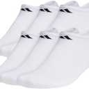 adidas Men's Athletic Cushioned No Show Socks (3 Pairs) Durable & Comfortable