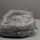 BALANCE Cat Bed Kitten Bed, Washable Round Cat Beds for Indoor Cats, Super Soft Plush Faux Fur Pet Bed for Puppy and Kitten with Anti-Slip Bottom (Grey)