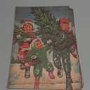 PerKoop 48 Sheets Vintage Christmas Decoupage Paper 8.3 x 11.7 Inch 12 Styles Christmas Santa Claus Paper Napkin Decoupage for Craft Scrapbooking Xmas Decorative Supplies