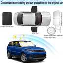 3PCS Car Window Shades Front Windshield Sun Shade Foldable Window Shade Custom Fit for 2014-2019 La-nd Ro-ver Range Rover Sport Car Shades for Front Windows Anti-UV Rays Block Heat