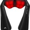 Christmas Neck Massager for Pain Relief Deep Tissue with Heat - Shiatsu Back and Shoulder Massage, Relax Gifts for Women/Men/Dad/Mom/Her/Him/Mothers Day/Fathers Gifts, Plug-in Use for Home Office Car