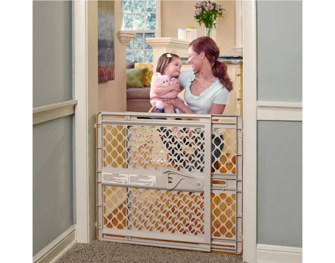 Toddleroo by North States - Supergate Ergo Baby Gate: Plastic Baby Gate for Stairs & Doorways - Adjustable Indoor Safety Gate - Made in USA - 26 to 42 Inches Wide - 26 Inches Tall - Sand Toddleroo by North States - Supergate Ergo Baby Gate: Plastic Baby Gate for Stairs & Doorways - Adjustable Indoor Safety Gate - Made in USA - 26 to 42 Inches Wide - 26 Inches Tall - Sand