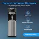 Brio Bottom Loading Water Cooler Dispenser for 5 Gallon Bottles - 3 Temperatures with Hot, Room & Cold Spouts, Child Safety Lock, LED Display with Empty Bottle Alert, Stainless Steel