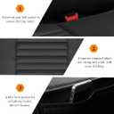 Leather Car Seat Cover, Breathable Rear Seat Bottom Cushion Pad Filling Bamboo Charcoal, Comfortable Anti-Slip Vehicle Long Bench Cover with Storage Pockets, Car Accessories (Black)