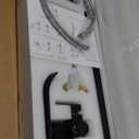 Waterfall Freestanding Bathtub Faucet, Floor Mount Bathroom Tub Filler Shower Faucets with Handheld Sprayer, Matte Black