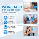 Soft Ice Packs Reusable Gel Pack 2, Hot and Cold Gel Ice Packs for Injuries, Headaches, Joint Pain Relief, Comfort Ice Pack Flexible Therapy on Neck, Ankle, Knee, Leg, Shoulder, Elbow, Wrist, Feet