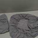 Smiry Waterproof Seat Covers for Dining Room Chairs Set of 2, Stretch Jacquard Removable Washable Chair Seat Slipcovers Protector, No Rear Covers, Grey