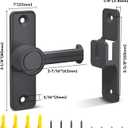 XOOL Heavy Duty 90 & 180 Degree Barn Door Lock, Lock Latch for Door, Garden, Bathroom, Garage, Window, Outdoor