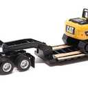 Diecast Masters | 1:87 Scale Kenworth T880s SBFS 40in-Sleeper Tandem Tractor with Lowboy Trailer and Cat 320D L Hydraulic Excavator | Model 84420