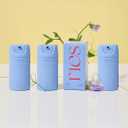 RIES Starter Set Toiletry Travel Bottles Set of 3 (1.7oz) Airless Pump Containers for Shampoo, Conditioner, Body, Face Leak-Proof, TSA-Approved, Dishwasher Safe- (Runaway Blue)