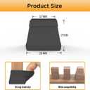 16 PCS Square Chair Leg Floor Protector, Silicone Chair Leg Cover, Furniture Leg Protectors with Felt, Mobile Table Leg pad, Protect The Floor from Scratches.1 in Black.