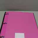INFUN Telescoping Project Organizer Binder,13 Pocket, Customizable Front Cover, 5 Colors Pocket Divider and Plastic Binder Pocket225 Sheet Capacity-Pink