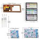 Mini Watercolor Travel Paint Palette Set,Pocket Artist Water Color Travel Set,With Paint,Brush,Sketchbook & Copper Clip,For Beginners,Artists & Painting Enthusiasts (15 Grids)