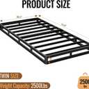 Twin Size 5 Inch Box Spring - Heavy Duty Metal Mattress Foundation (2500lbs Capacity), Noise-Free, Easy Assembly