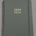 Planner 2025-2026, Weekly and Monthly Calendar Academic Planner (July 2025 - June 2026), Hardcover Teacher School Student Agenda with Tabs, Ideal for School Office Supplies, A5 (6.3" x 8.5") - Green