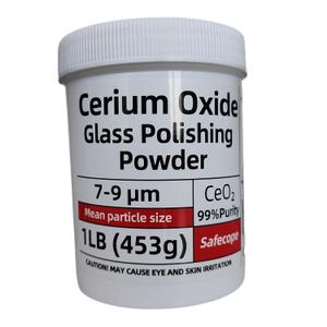 1Lb (453g) 99% Cerium Oxide Glass Polishing Powder (7-9 Um) Removes: Oil Films, Water Spots, Swirl Marks, Wiper Streaks, Removes Fine Scratches & Deep-Cleans Glass Surfaces.